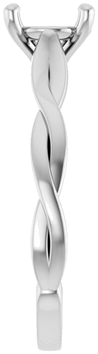 Sužadėtuvių Žiedas „Infinity-Inspired“ 14k white gold Round 7mm (4)