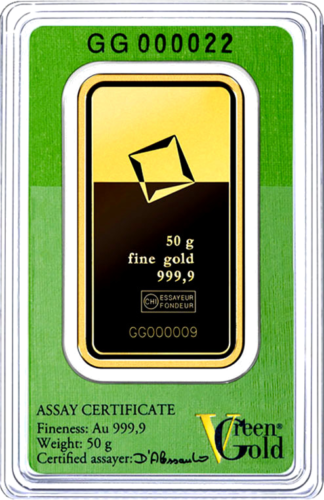 50 гр. Инвестиционно златно кюлче Valcambi Green Gold (3)