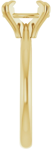 Sužadėtuvių Žiedas „Double Claw-Prong Solitaire“ 14k yellow gold Oval 9mm x 7mm (4)