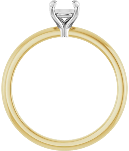 Sužadėtuvių Žiedas „Claw-Prong“ 14k yellow/white gold Round 5.2mm (2)