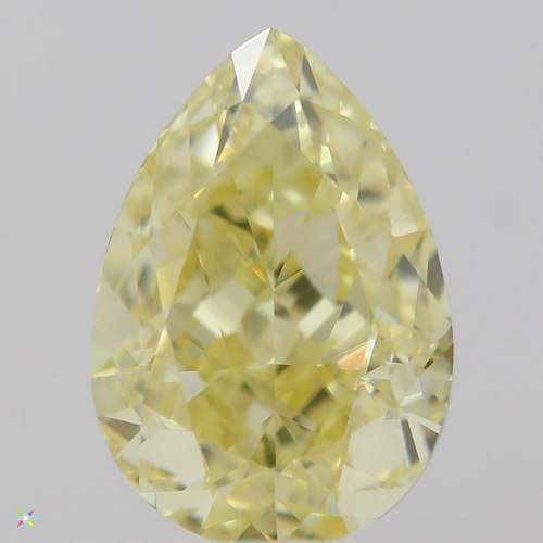 1.0 carat Fancy  Yellow-VVS1 Natūralus Pear Deimantas (1)