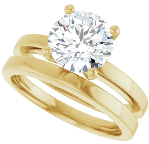 Sužadėtuvių Žiedas „Solitaire“ 14k yellow gold Round 8mm (10)