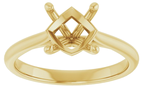 Sužadėtuvių Žiedas „Solitaire“ 585 Geltonojo Aukso Round 8mm (3)