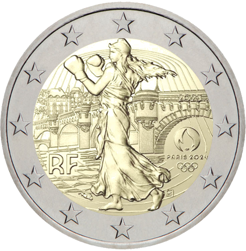 2023 France Paris 2024 Olympic Games 2 Euro BU Coin (2)