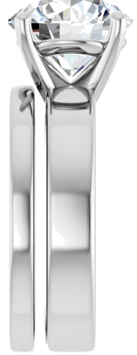 Sužadėtuvių Žiedas 14k white gold Round 10mm (9)