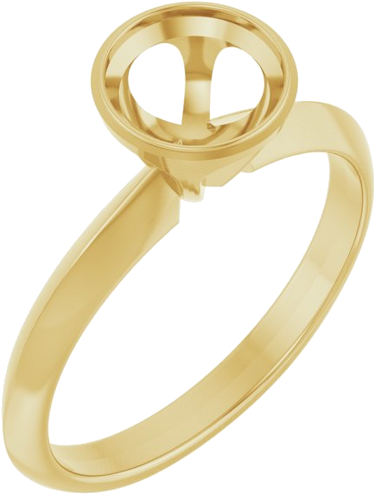 Sužadėtuvių Žiedas „Solitaire“ 585 Geltonojo Aukso Round 6.5mm (1)