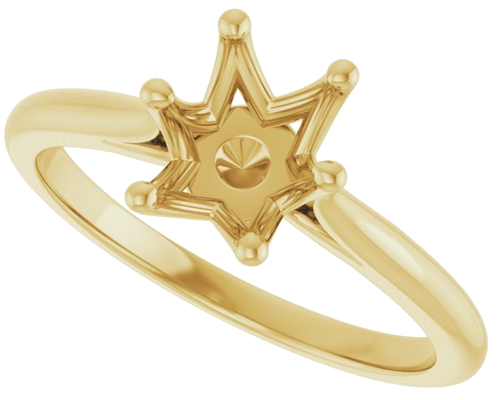 Sužadėtuvių Žiedas „Solitaire“ 14k yellow gold Oval 8mm x 6mm (5)