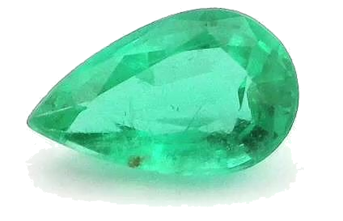 0.63 carat GREEN Pear Smaragdas (1)