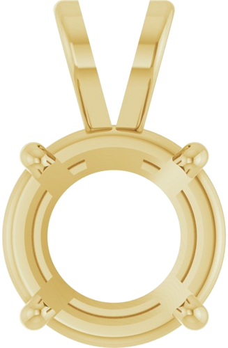 Pakabukas „Round 4-Prong Basket“ 18k yellow gold Round 10mm (1)