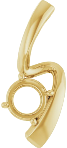 14K Yellow  6.5 mm Round Pendant Mounting (1)