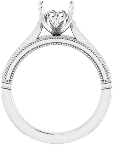 Sužadėtuvių Žiedas „Solitaire“ 14k white gold Emerald 9mm x 7mm (2)
