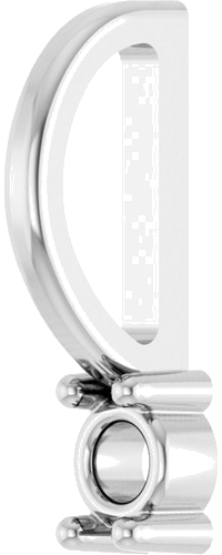 14K White 2.5 Round 1-Stone Family Bar Pendant Mounting (2)