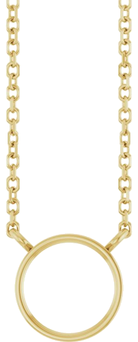 Pakabukas „Bezel-Set Solitaire“ 14k yellow gold Round 7mm (1)