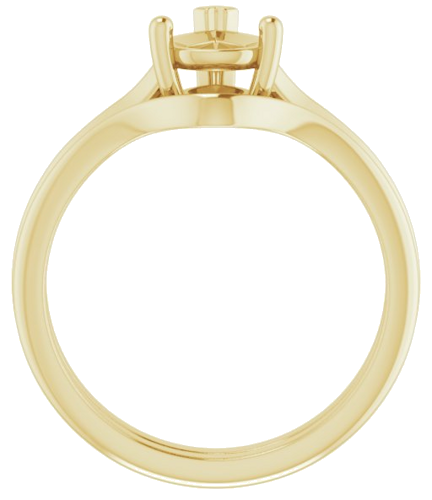 14K Yellow 8x6 mm Pear V-Prong Engagement Ring Mounting (7)