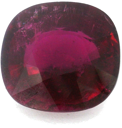 9.18 carat RED Cushion Tourmaline (1)