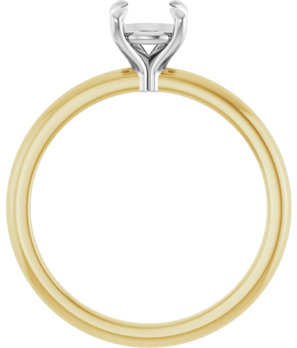 Sužadėtuvių Žiedas 585 Baltojo Ir Geltonojo Aukso Round 6mm (2)