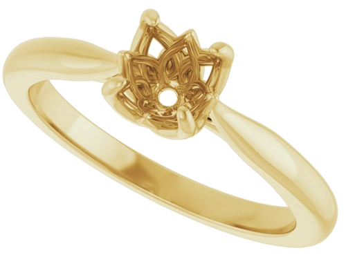 Sužadėtuvių Žiedas „Solitaire“ 14k yellow gold Round 5.8mm (5)
