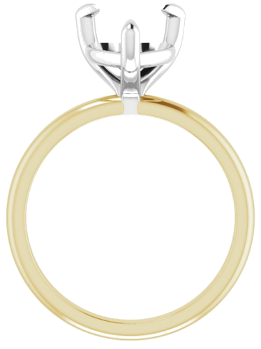 Sužadėtuvių Žiedas „Solitaire“ 585 Baltojo Ir Geltonojo Aukso Heart Shape 9mm (2)