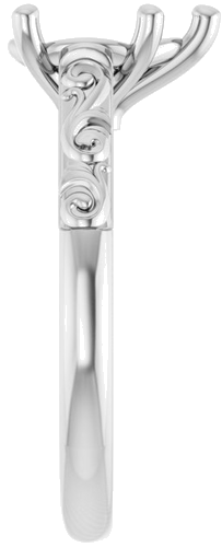 Sužadėtuvių Žiedas „Solitaire“ 14k white gold Pear 9mm x 6mm (4)