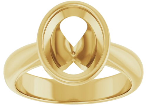 Sužadėtuvių Žiedas „Bezel-Set Solitaire“ 14k yellow gold Oval 10mm x 8mm (3)