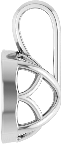 Pakabukas „Solitaire“ 14k white gold Cushion 10mm (3)