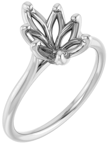 Sužadėtuvių Žiedas „Cathedral-Style Solitaire“ 14k white gold Pear 10mm x 7mm (1)