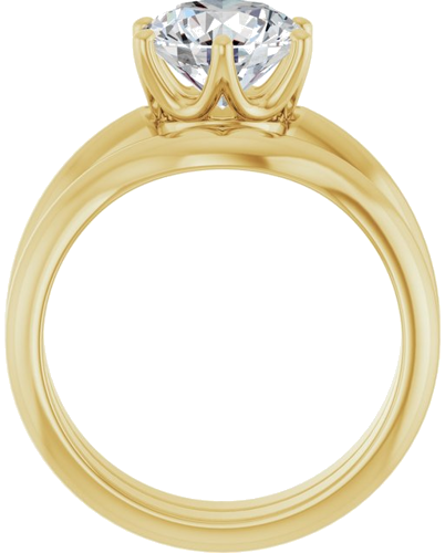 Sužadėtuvių Žiedas „Solitaire Crown-Inspired“ 14k yellow gold Round 8.2mm (7)