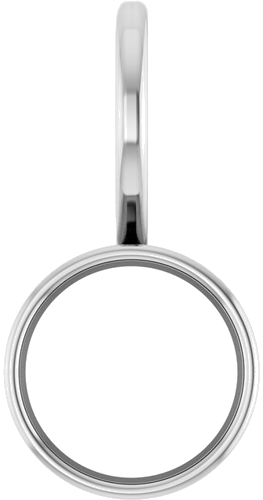Pakabukas „Bezel-Set Solitaire Charm“ 14k white gold Round 6.5mm (1)