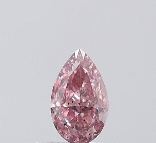 0.53 carat Fancy Orangey Pink-SI2 Natūralus Pear Deimantas (1)