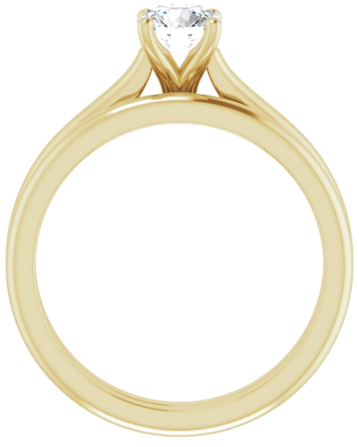 14K Yellow 5.2 mm Round Solitaire Engagement Ring Mounting (7)