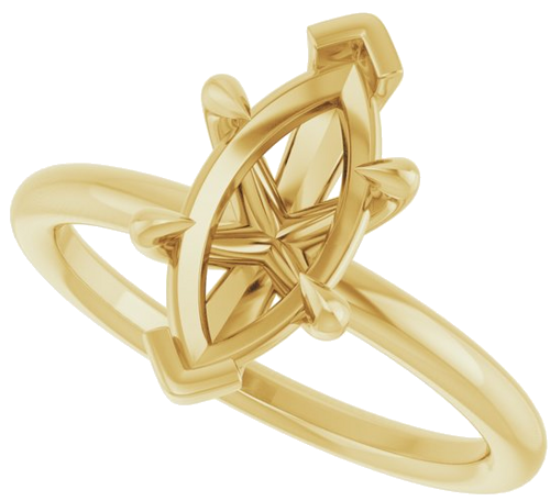 Sužadėtuvių Žiedas „Claw-Prong Solitaire“ 14k yellow gold Marquise 12mm x 6mm (5)