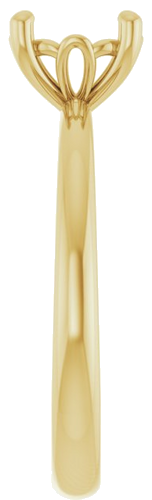 14K Yellow 7 mm Round Solitaire Engagement Ring Mounting (4)