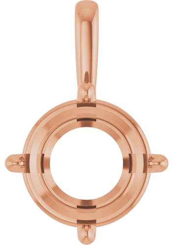 Pakabukas „Solitaire“ 14k rose gold Round 10mm (1)