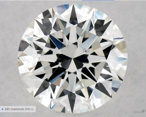 0.53 carat G-VVS2 Excellent cut Natūralus Round Deimantas (1)