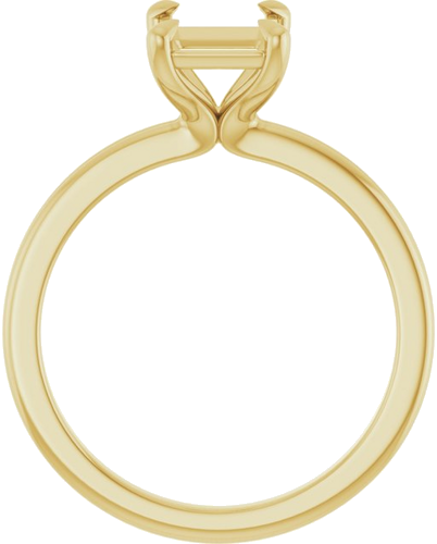 Sužadėtuvių Žiedas „Claw-Prong Solitaire“ 14k yellow gold Emerald 8mm x 6mm (2)