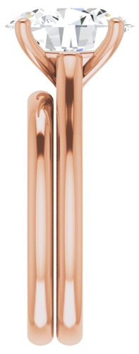 10K Rose 11x9 mm Oval Solitaire Engagement Ring Mounting (9)