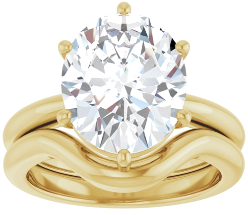 Sužadėtuvių Žiedas 14k yellow gold Oval 12mm x 10mm (8)