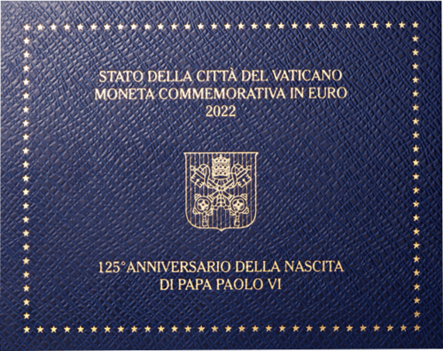 2022 Vatikanas Popiežius Paulius VI 2 eurų moneta (4)