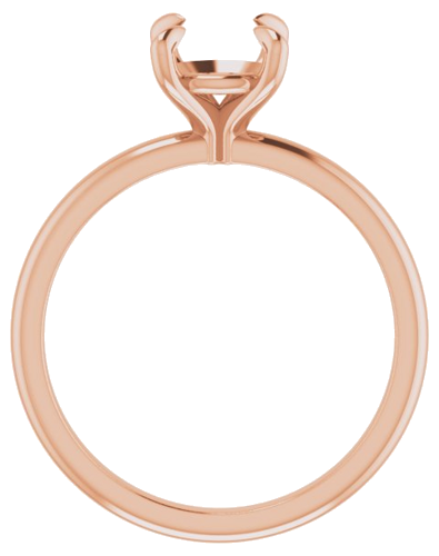 Sužadėtuvių Žiedas „Solitaire“ 585 Rožinis Aukso Round 7mm (2)