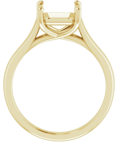 Sužadėtuvių Žiedas „Solitaire“ 585 Geltonojo Aukso Emerald 10mm x 8mm (2)