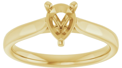 Sužadėtuvių Žiedas 14k yellow gold Pear 7mm x 5mm (3)