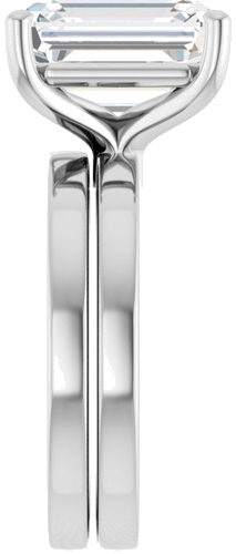 Sužadėtuvių Žiedas „Solitaire“ 14k white gold Emerald 11mm x 9mm (9)