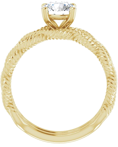 Sužadėtuvių Žiedas „Solitaire Infinity-Inspired“ 14k yellow gold Round 6.5mm (7)