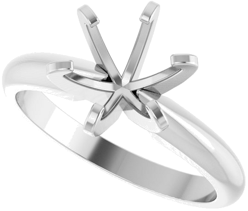 Sužadėtuvių Žiedas „Heavyweight Solitaire“ 14k white gold Round 7.5mm (5)