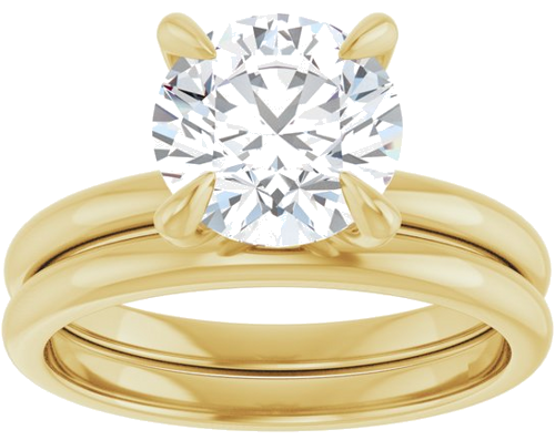 Sužadėtuvių Žiedas „Solitaire“ 18k yellow gold Round 8.2mm (8)