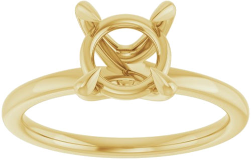 Sužadėtuvių Žiedas 14k yellow gold Round 7.4mm (3)