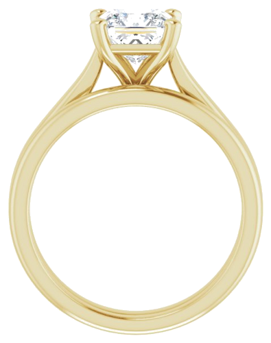 14K Yellow 6 mm Square Engagement Ring Mounting (7)