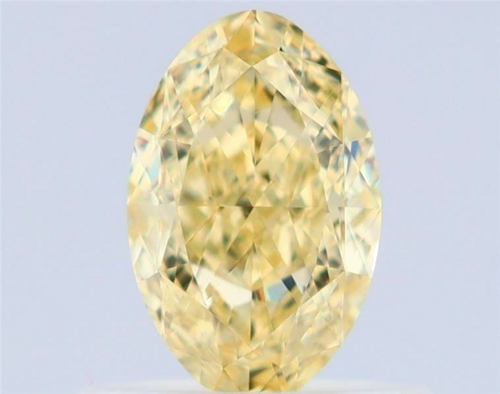 0.6 carat Fancy Yellow-VVS2 Natūralus Oval Deimantas (1)