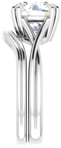 Platinum 9.4 mm Round Solitaire Engagement Ring Mounting (9)