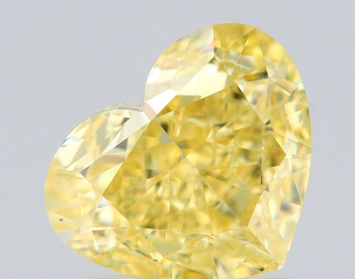 2.01 carat Fancy Intense Yellow-VS2 Natūralus Heart Deimantas (1)
